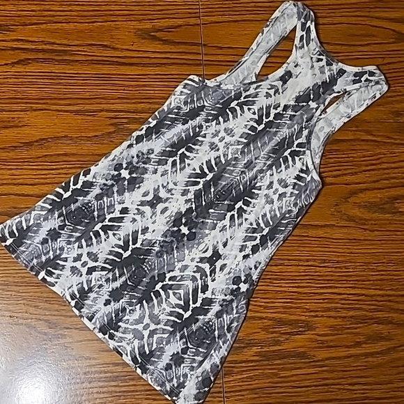 Black and White Abstract Snakeskin Pattern Racerback Tank Top - Layering Tank - Picture 2 of 4